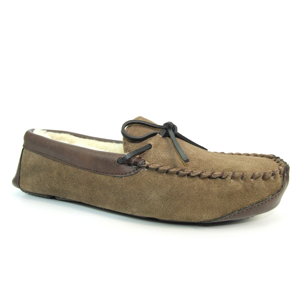 Mens suede moccasin hot sale slippers uk