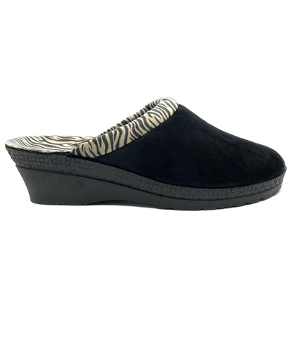 Rohde Ladies Zebra Print Backless Slipper