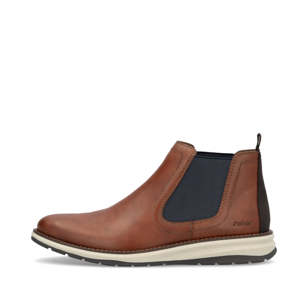 Rieker Mens Contrast Sole Elastic Side Chelsea Boot