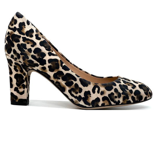 Umis High Heel Leopard Print Court Shoe