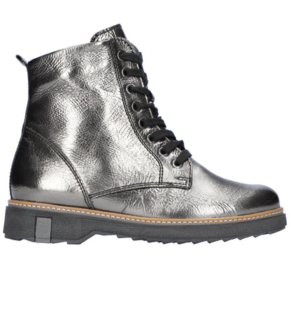 Waldlaufer Ladies Metallic Leather Lace Up Ankle Boot