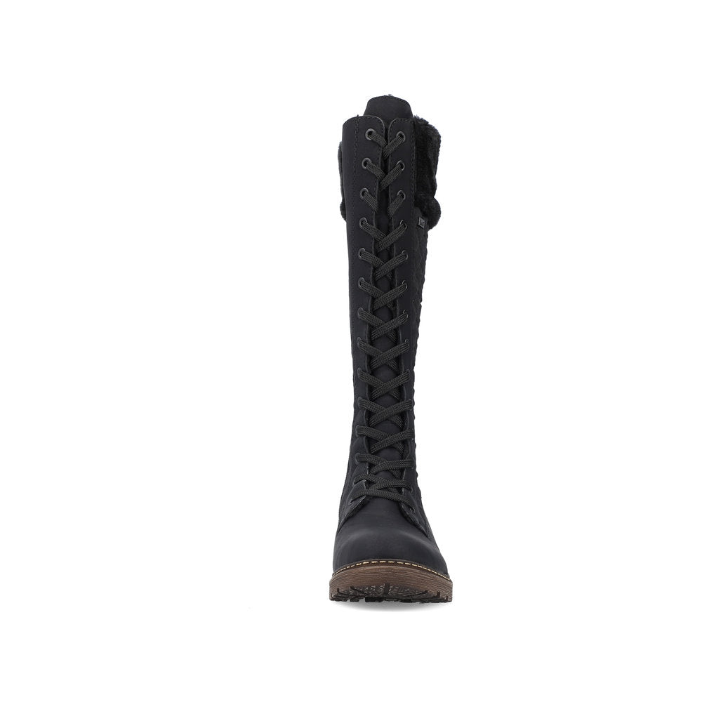 Rieker Ladies Lace Front Long Leg Boot