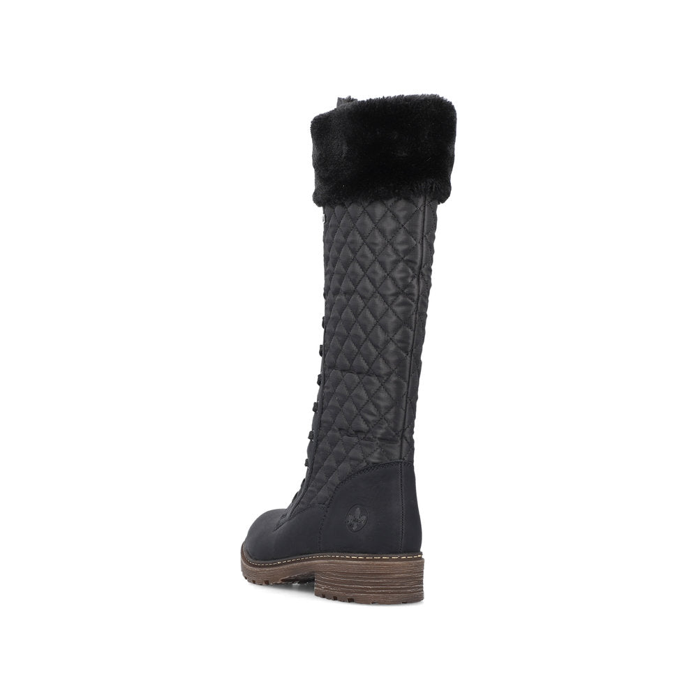 Rieker Ladies Lace Front Long Leg Boot