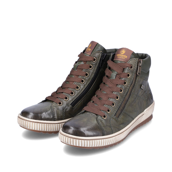 Remonte Ladies Zip Side lace Up High Top