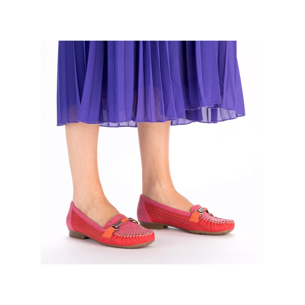 Rieker Ladies Perforated Loafer