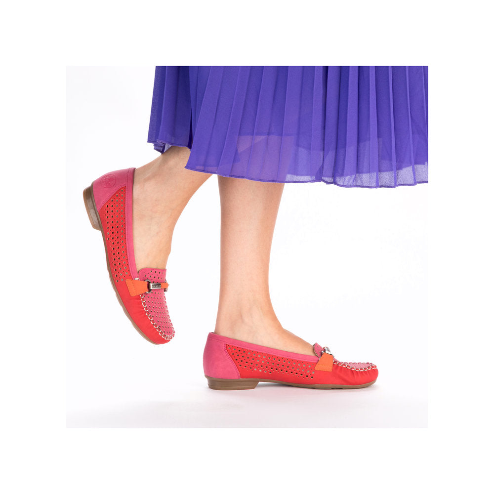 Rieker Ladies Perforated Loafer