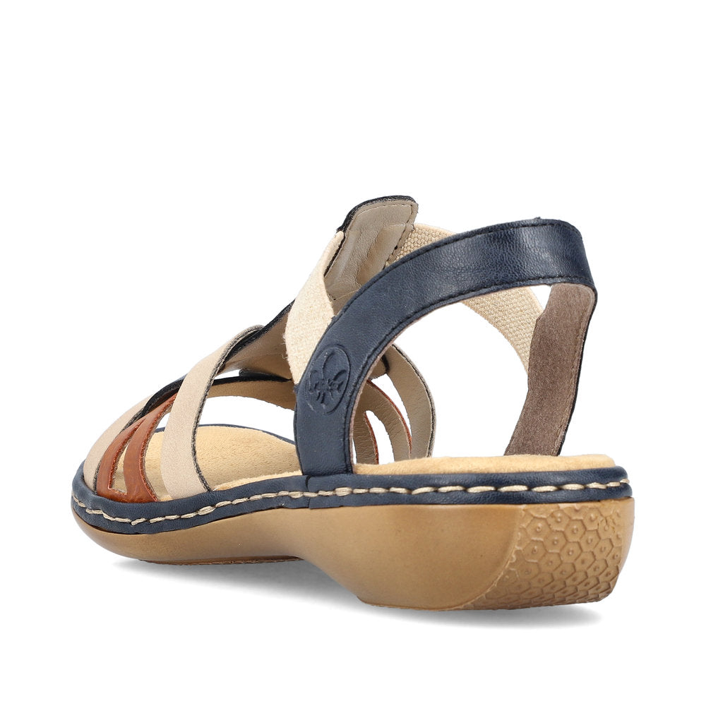 Rieker Ladies Flat Heel Multi Colour Sandal