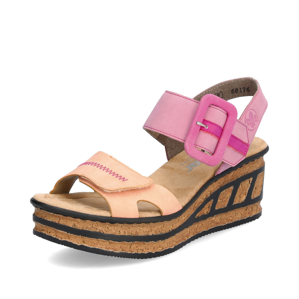 Rieker Ladies Buckle Detail Platform Sandal