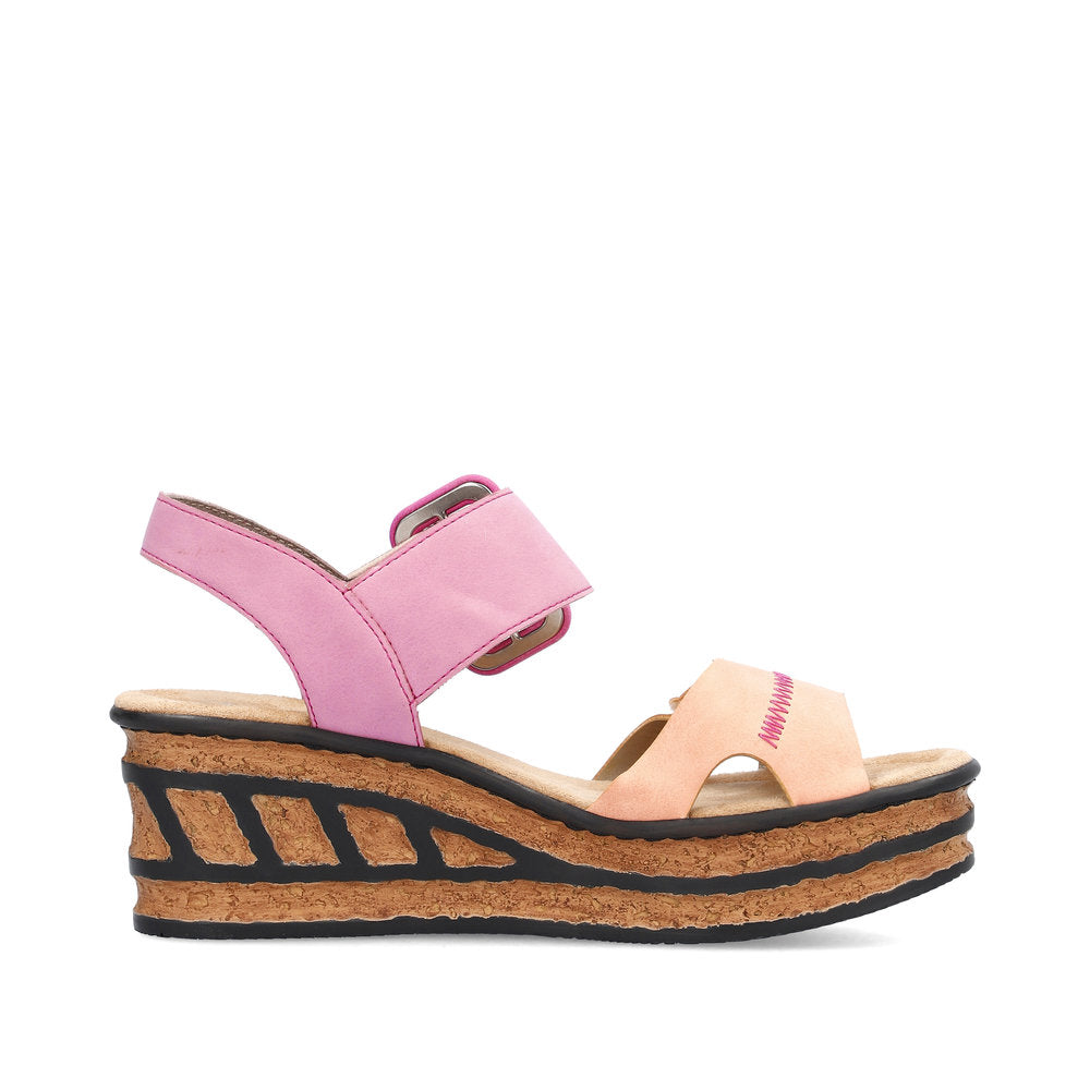 Rieker Ladies Buckle Detail Platform Sandal