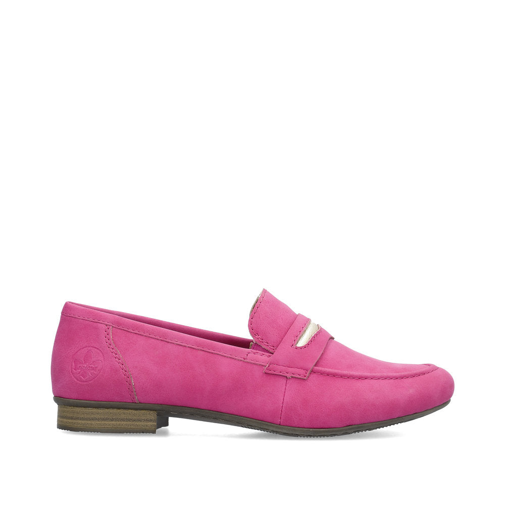 Rieker Ladies Metalic Trim Loafer Shoe