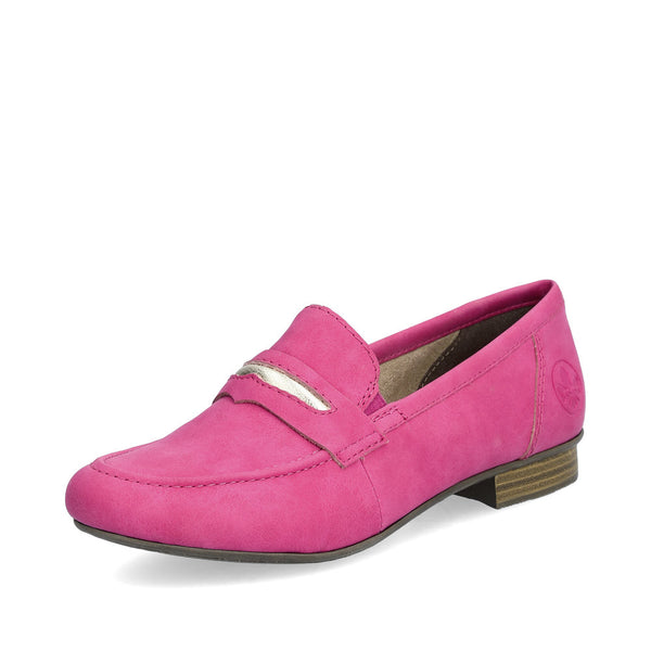 Rieker Ladies Metalic Trim Loafer Shoe