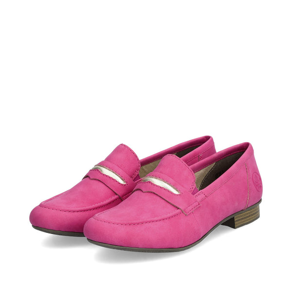 Rieker Ladies Metalic Trim Loafer Shoe