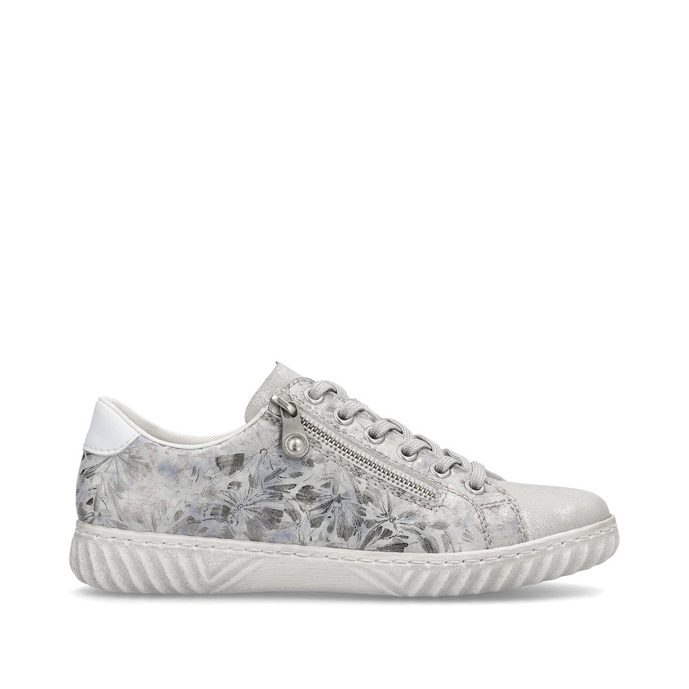 Rieker Ladies Zip Sided Lace Sneaker