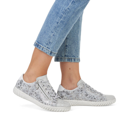 Rieker Ladies Zip Sided Lace Sneaker