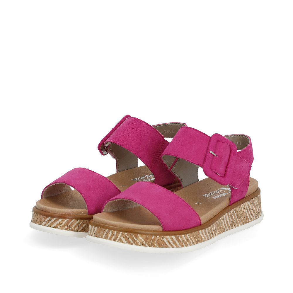 Rieker Evolution Ladies Flatform Buckle Sandal