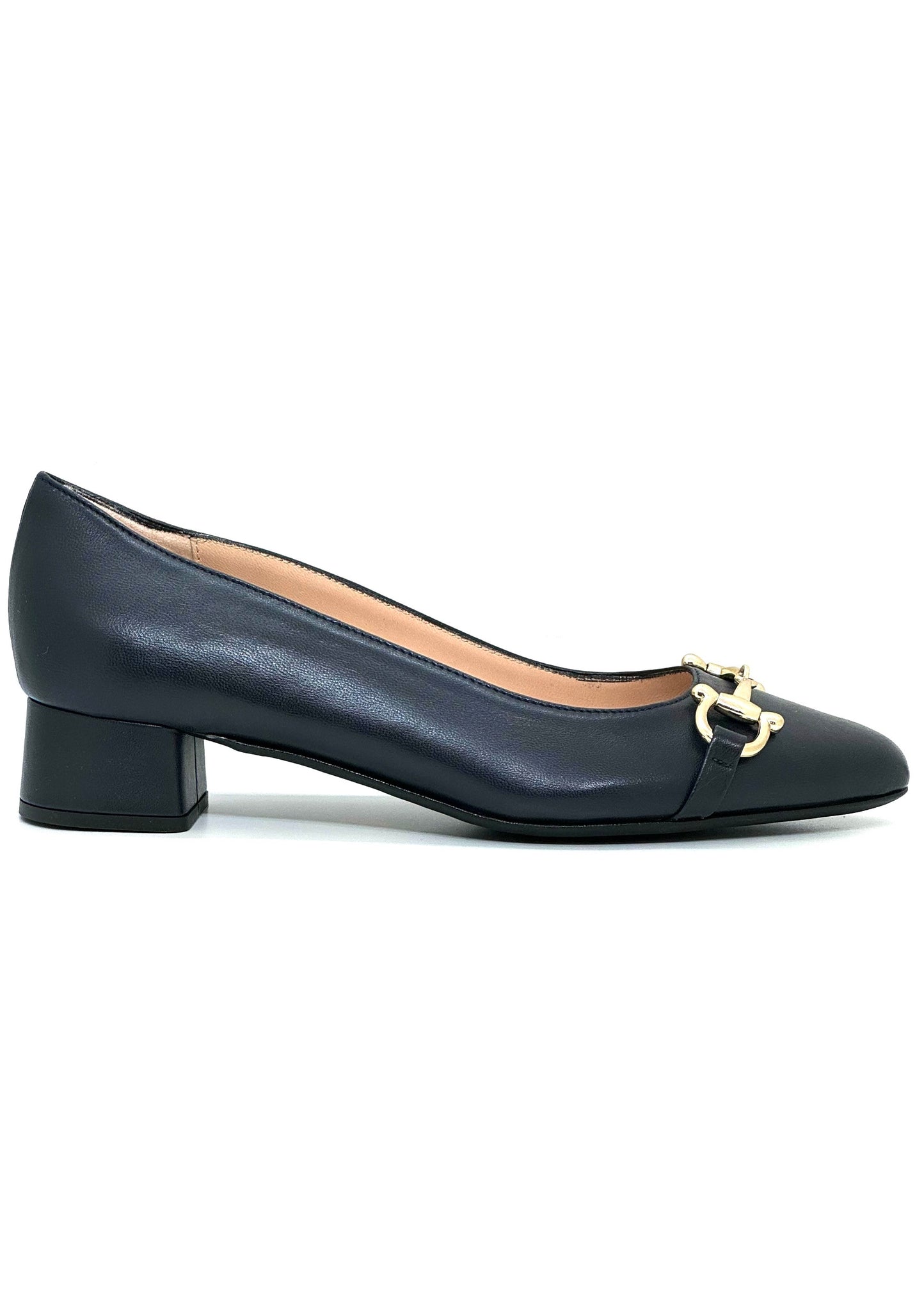 HB Ladies Nappa Trim Low Block Heel