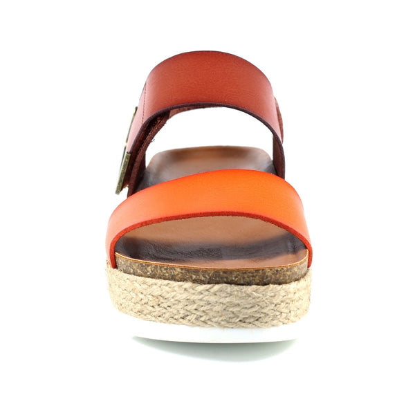 Lunar Deanna II Orange Flatform Sandal