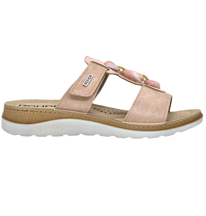 Rohde Baviera Ladies Stone Trim Footbed Sandal