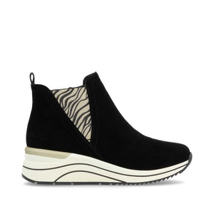 Remonte Ladies Zebra Elastic Side Ankle Boot