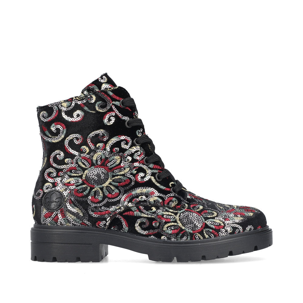 Rieker Ladies Patterned Ankle Boot