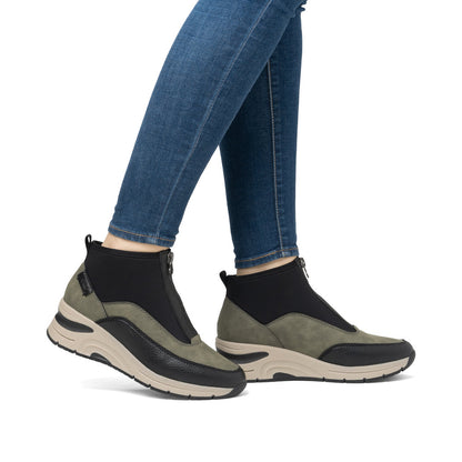 Rieker Ladies Zip Front Sneaker Boot