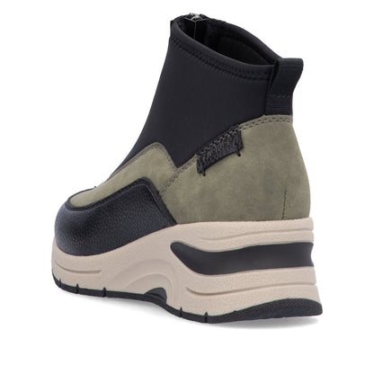 Rieker Ladies Zip Front Sneaker Boot