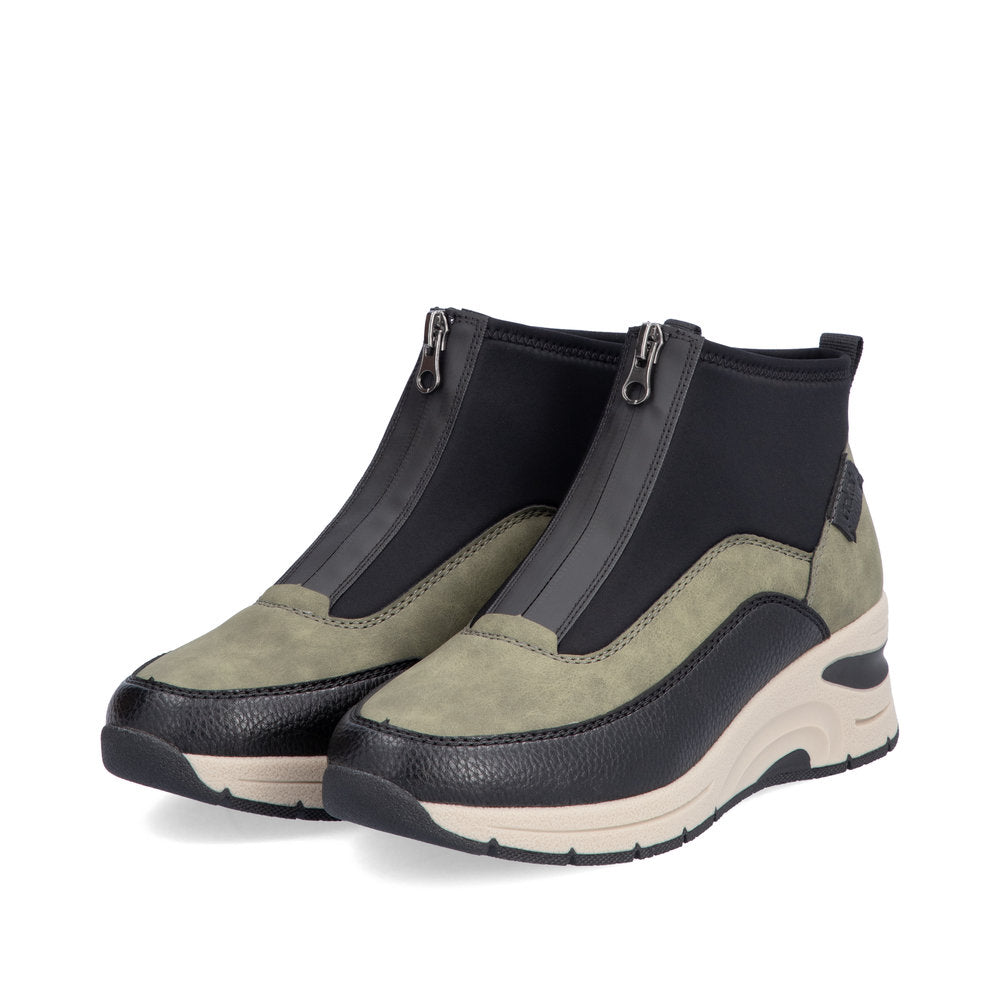 Rieker Ladies Zip Front Sneaker Boot