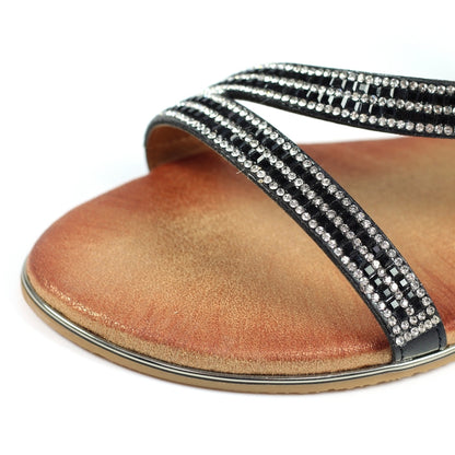 Lunar Blaise Ladies Flat Sparkle Sandal