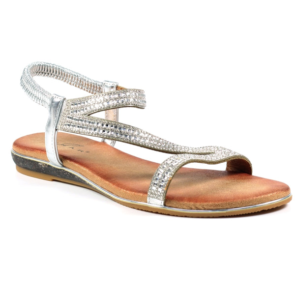 Lunar Blaise Ladies Flat Sparkle Sandal