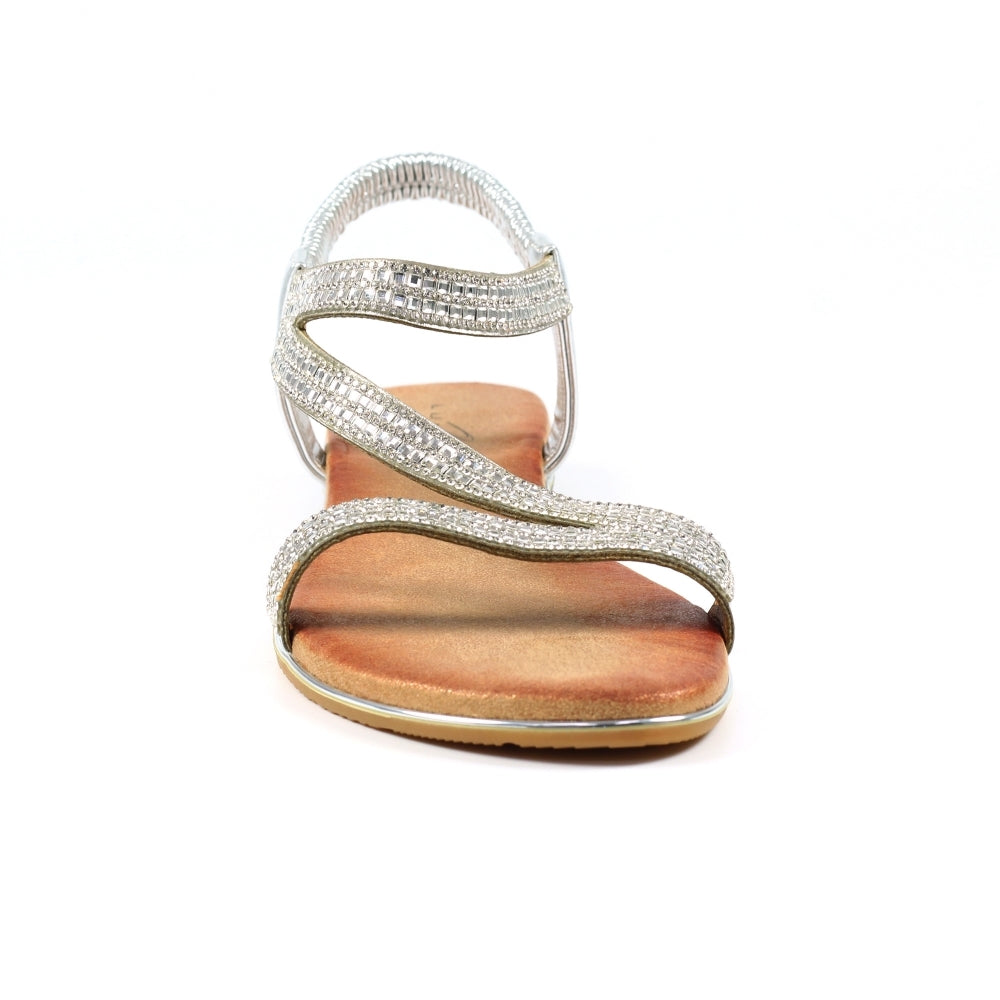 Lunar Blaise Ladies Flat Sparkle Sandal