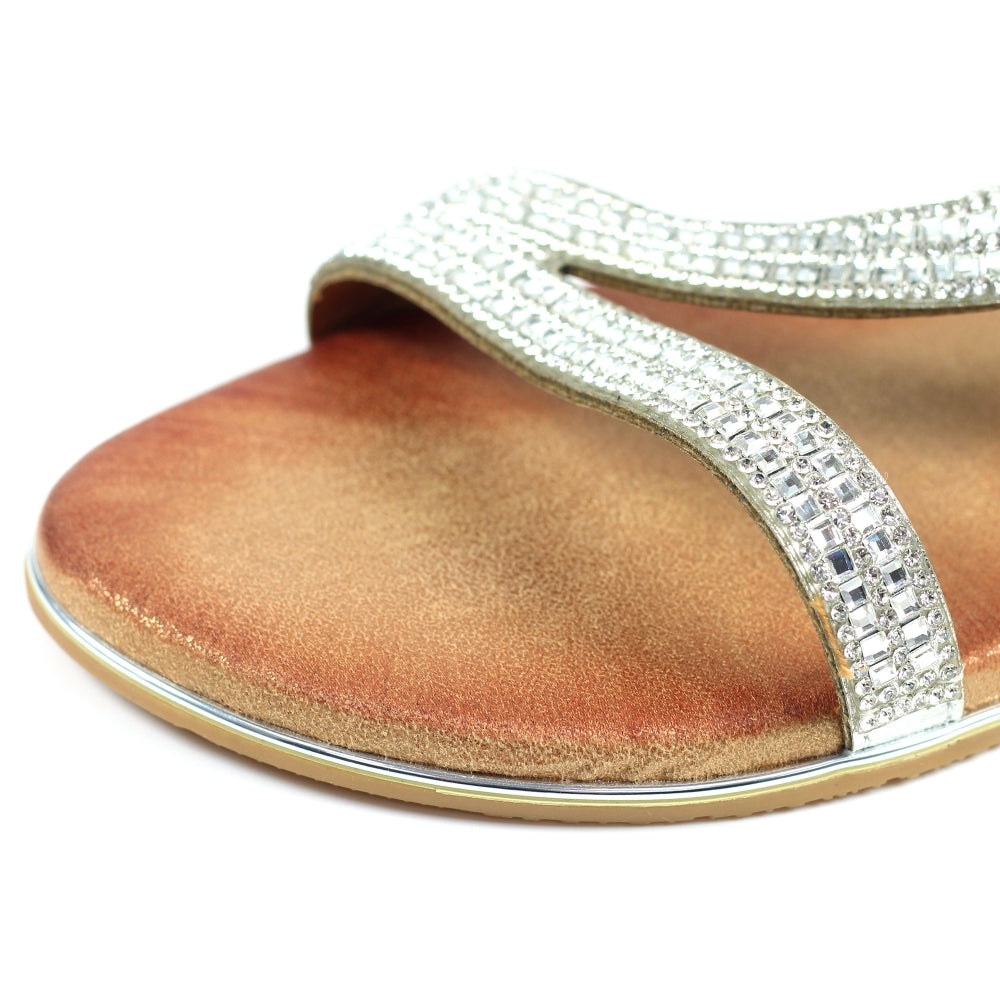 Lunar Blaise Ladies Flat Sparkle Sandal