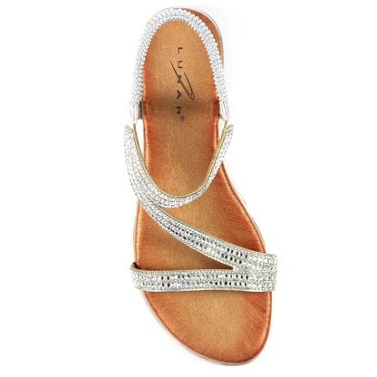 Lunar Blaise Ladies Flat Sparkle Sandal