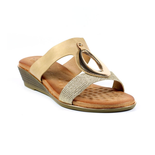 Lunar Porto Ladies Backless Wedge Sandal