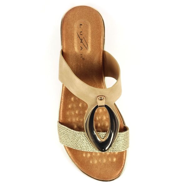 Lunar Porto Ladies Backless Wedge Sandal