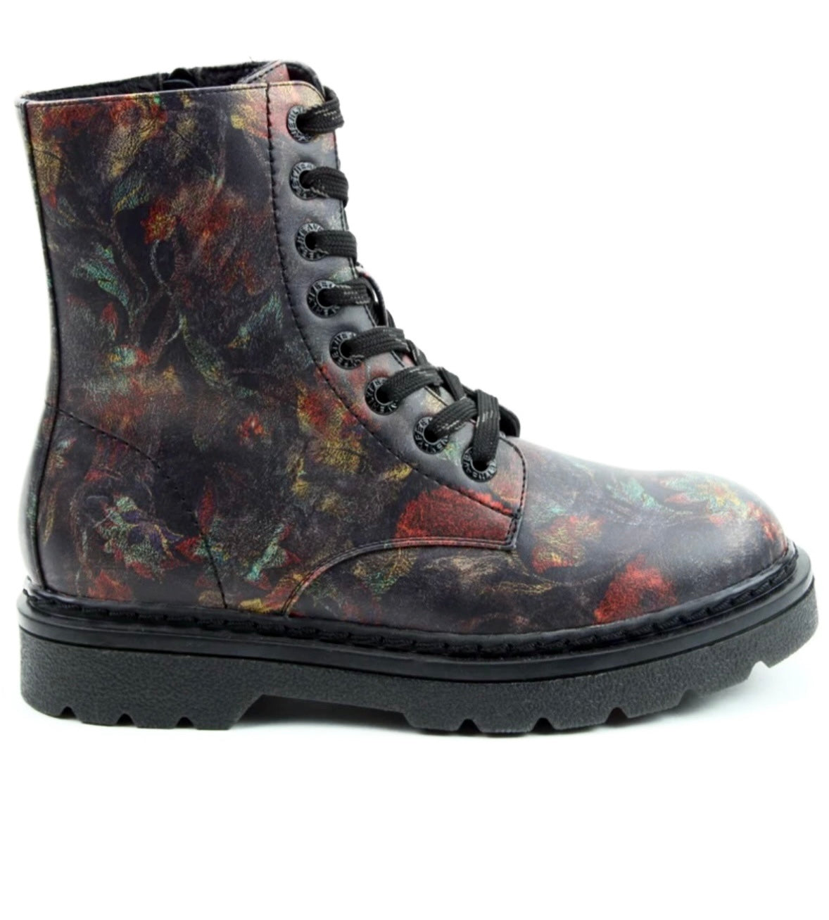 Heavenly Feet Justina Ladies Floral Lace Up Ankle Boot