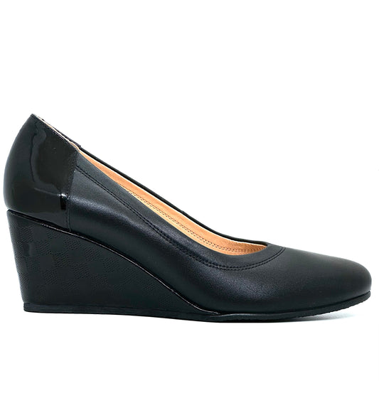 Bioeco Ladies Wedge Heel Court Shoe