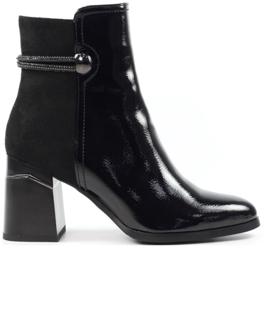 Lunar Amari Ladies Patent Ankle Boot