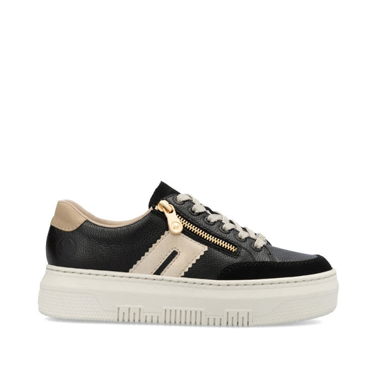 Rieker Ladies Flatform Side Zip Sneaker