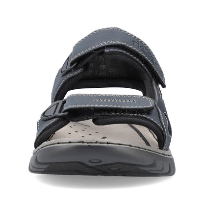 Rieker Mens Navy Velcro Walking Sandal