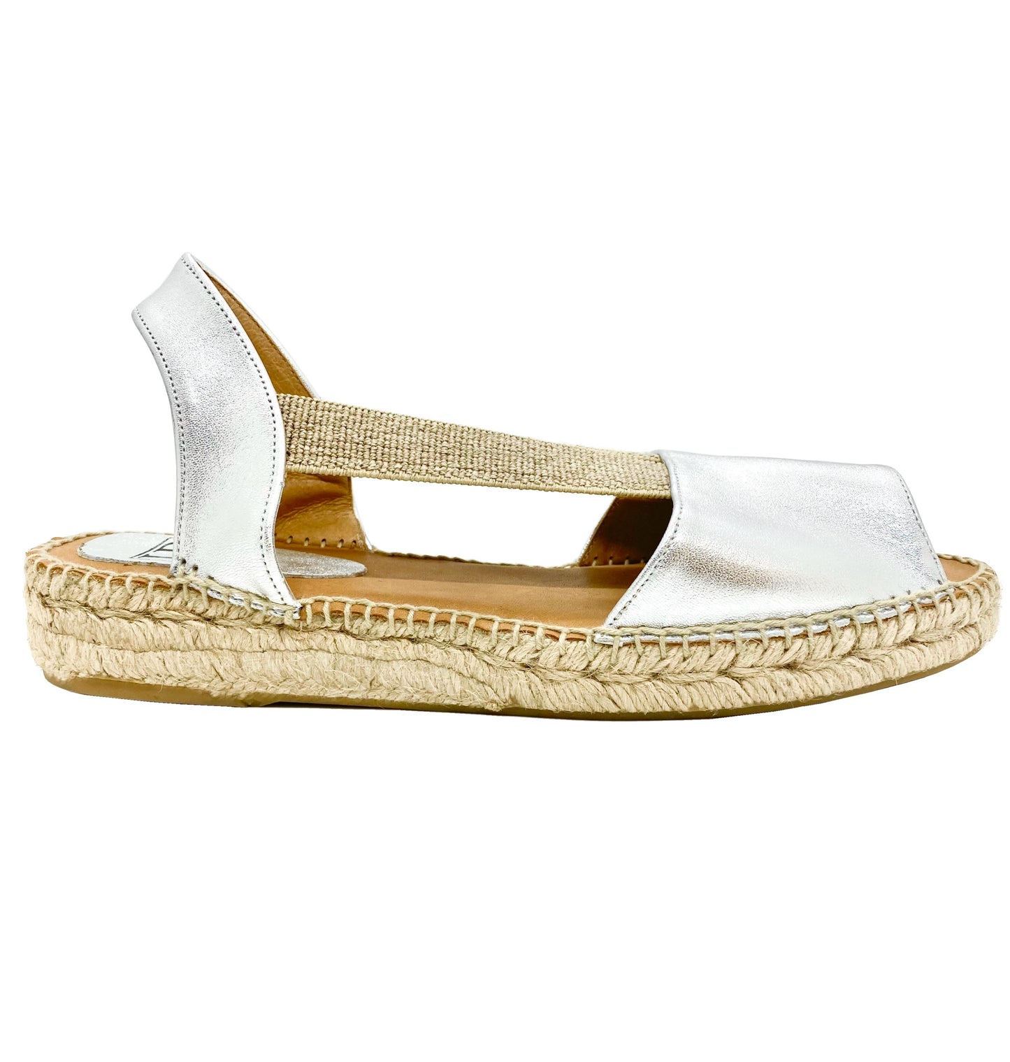 Easy 2 Low Heel Leather Espadrille Sandal