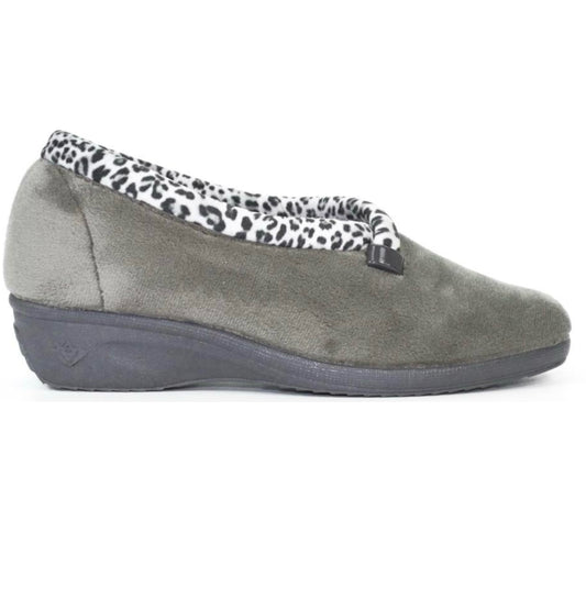 Lunar Ladies Paloma Leopard Trim Full Slipper