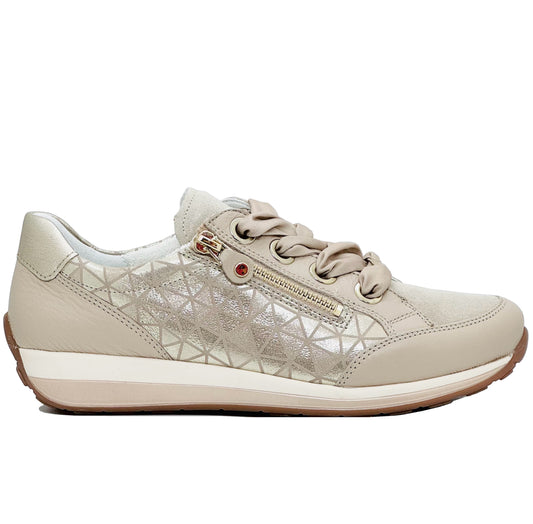 Ara Ladies Osaka Lace Up Zip Side Sneaker