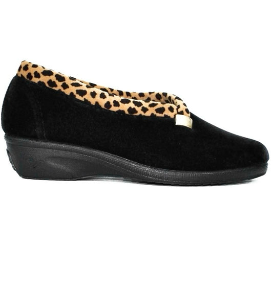 Paloma Leopard Trim Full Ladies Slipper