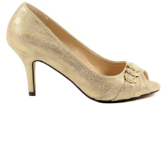 Lunar Lyla Ladies Peep Toe Court Shoe