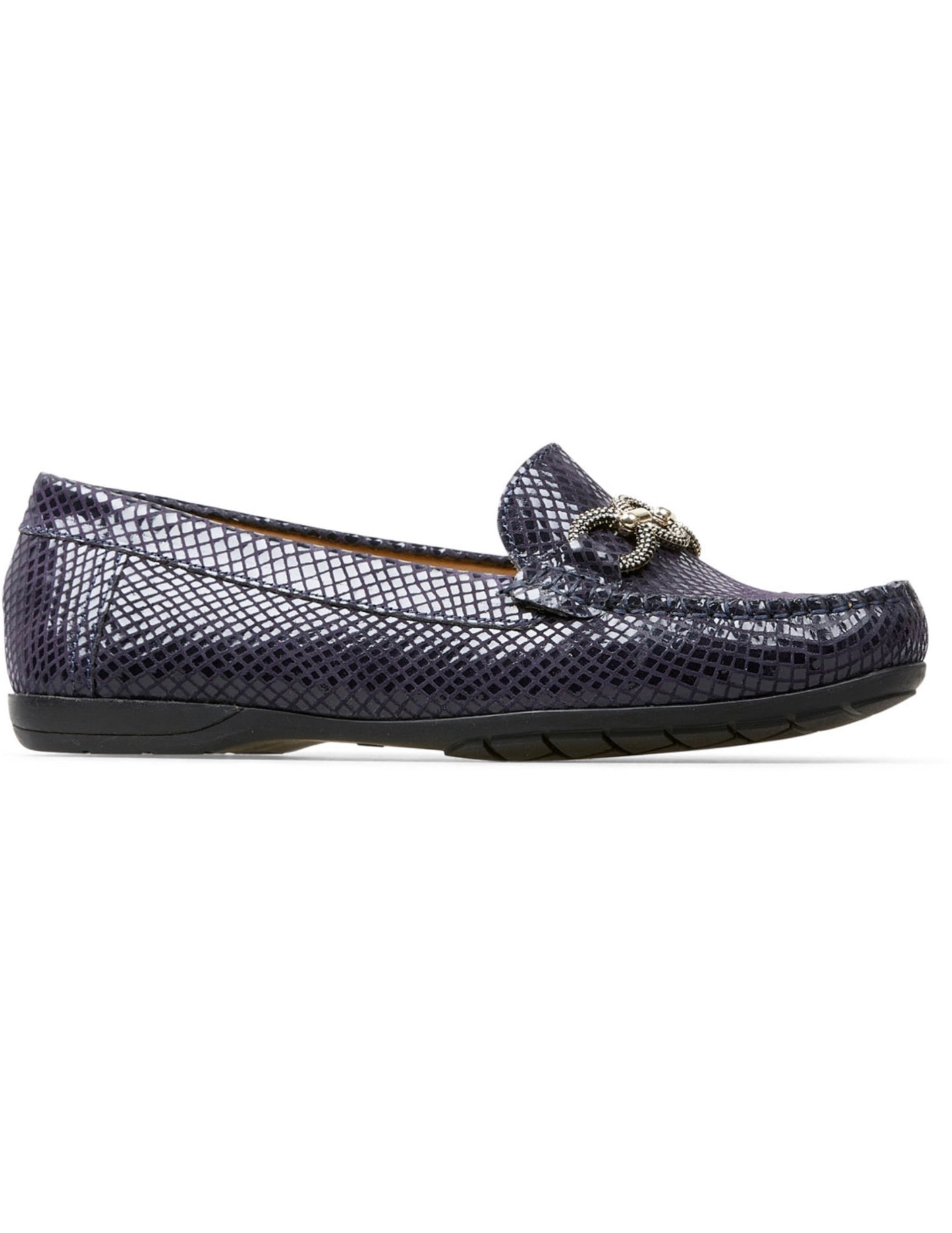 Van Dal Bliss II Ladies Loafer Navy Feature Print