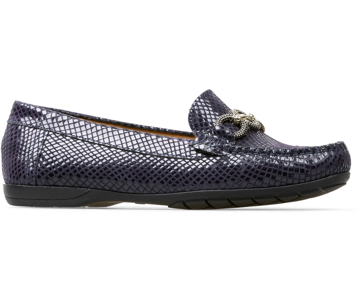 Van Dal Bliss II Ladies Loafer Navy Feature Print