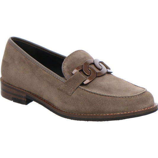 Ara Ladies Kent Buckle Trim Suede Loafer