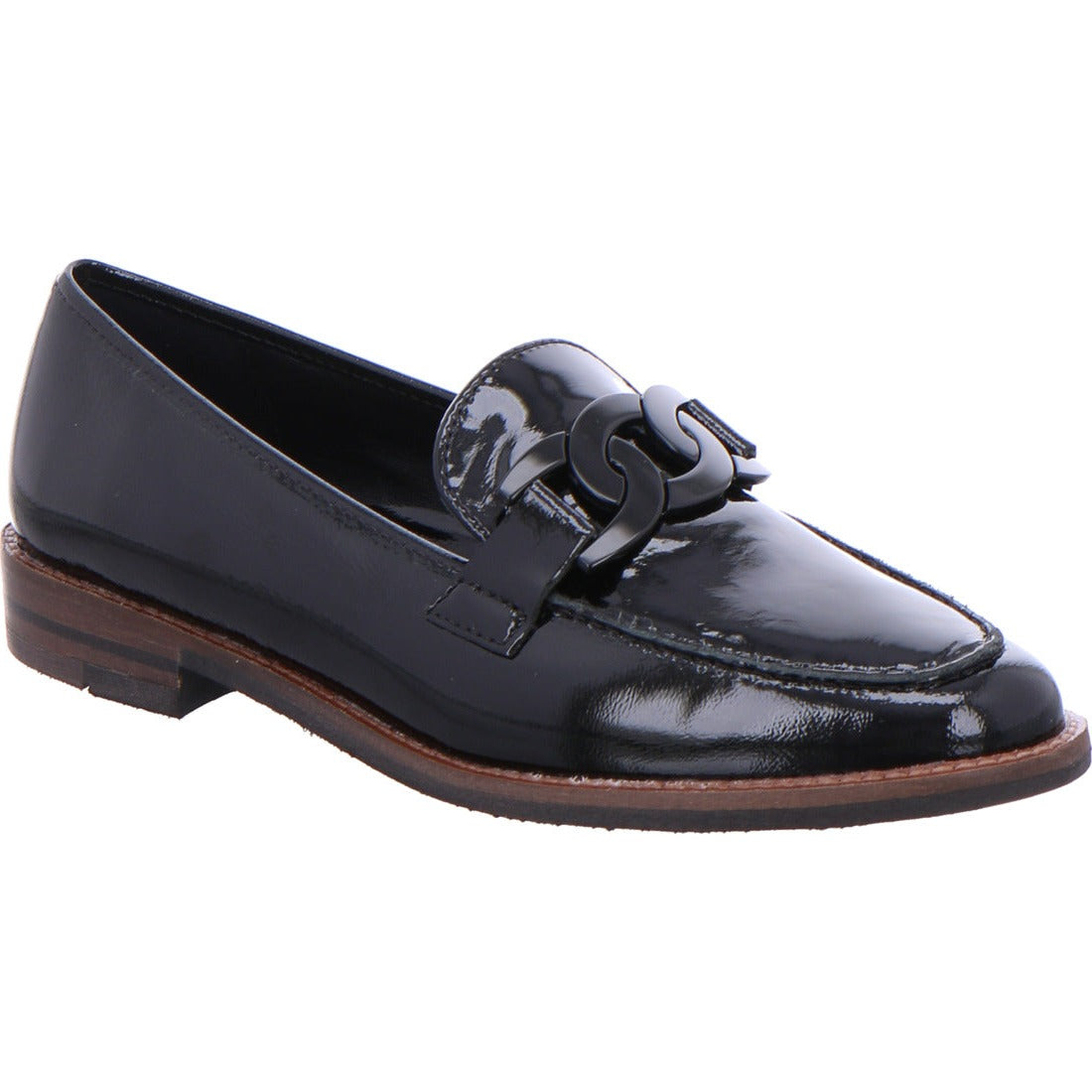 Ara Ladies Kent Buckle Trim Patent Loafer