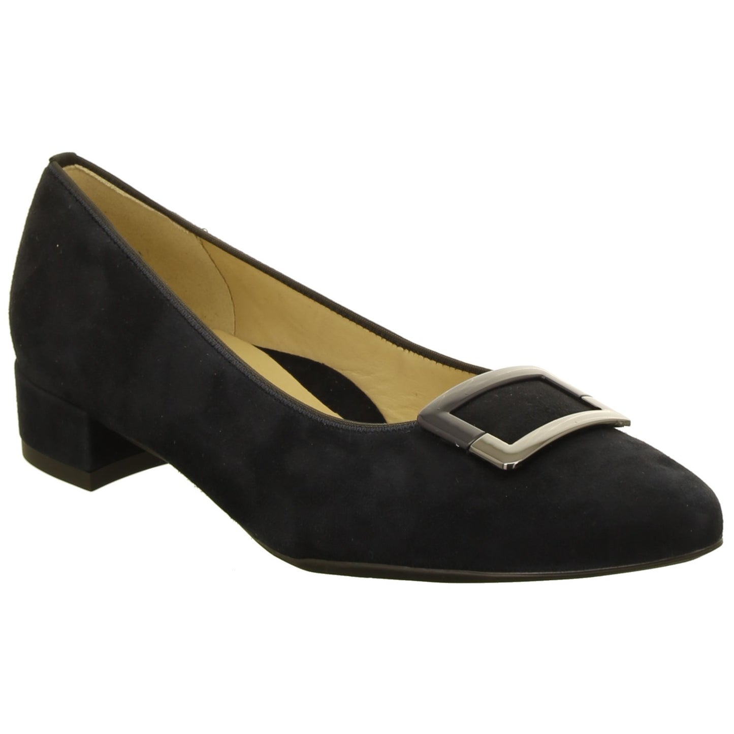 Paris Mid Heel Buckle Trim Court Shoe