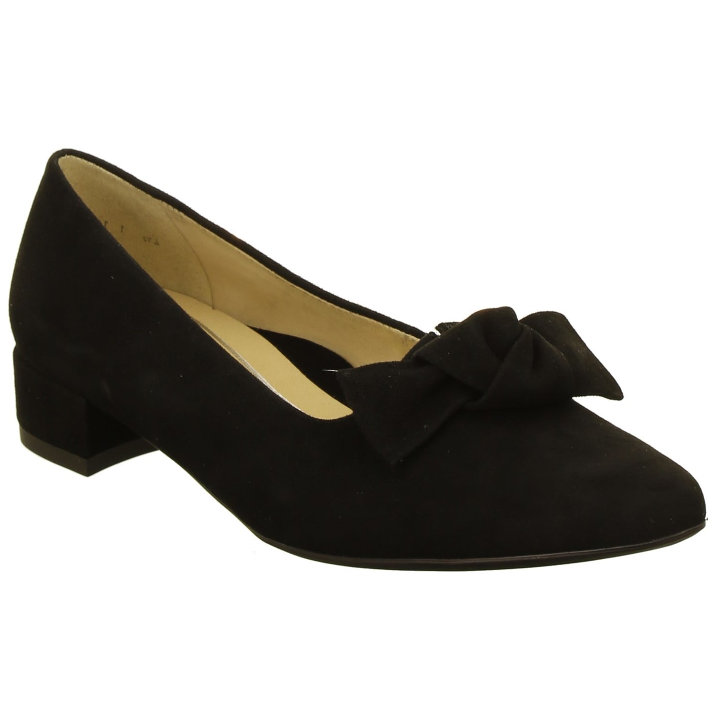 Paris Low Heel Bow Trim Court Shoe